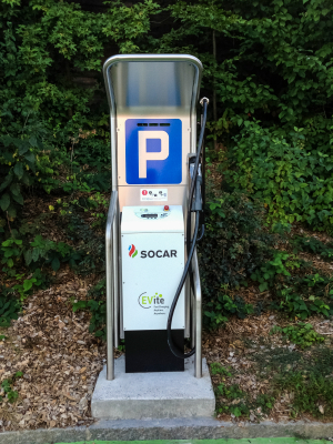 Electric Car Charging Station.